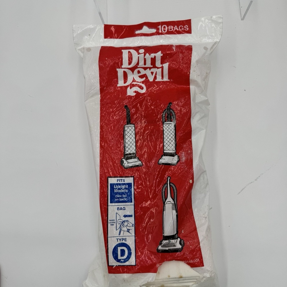 1 DIRT DEVIL Type D Vacuum Cleaner Bags Vintage 1996 For Upright Vacuum‎
